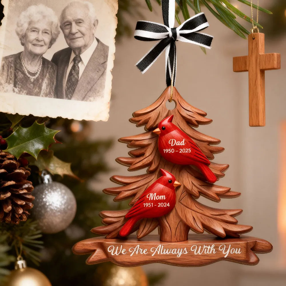 Personalized Memorial Ornament for Family - Cardinal Design Keepsake Ornament MagicInPrints