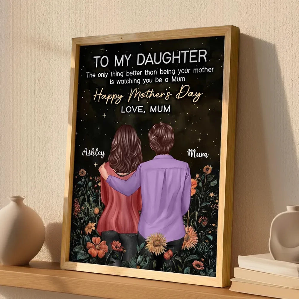 Personalized Mother Daughter Canvas Print - Heartfelt Gift for Mother's Day Poster or Canvas MagicInPrints