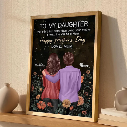 Personalized Mother Daughter Canvas Print - Heartfelt Gift for Mother's Day Poster or Canvas MagicInPrints