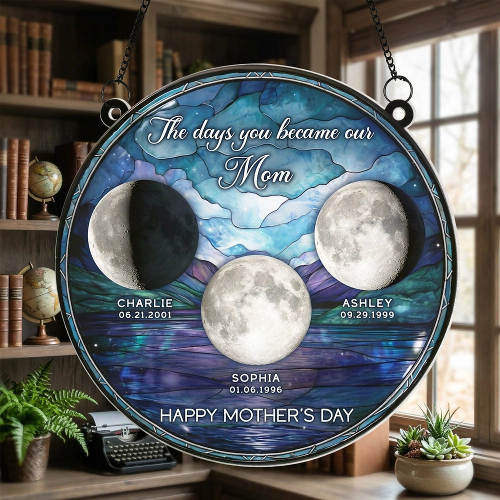Personalized Moon Phase Wall Art for Mom - Mother's Day Gift Ornament MagicInPrints