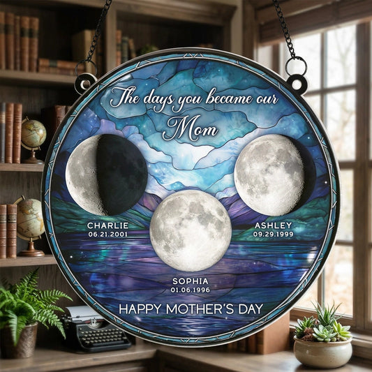 Personalized Moon Phase Wall Art for Mom - Mother's Day Gift Ornament MagicInPrints