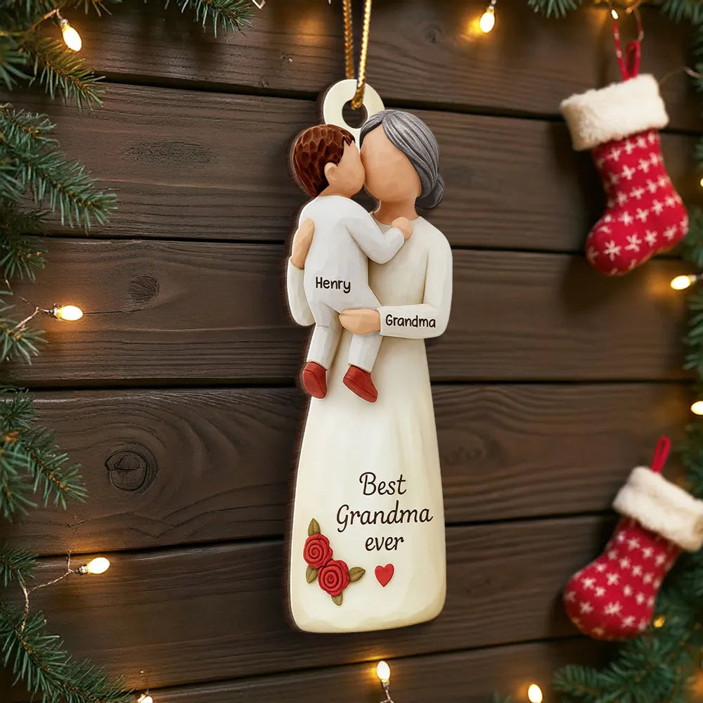 Personalized Grandma Ornament for Grandchildren - Heartfelt Christmas Gift Ornament MagicInPrints