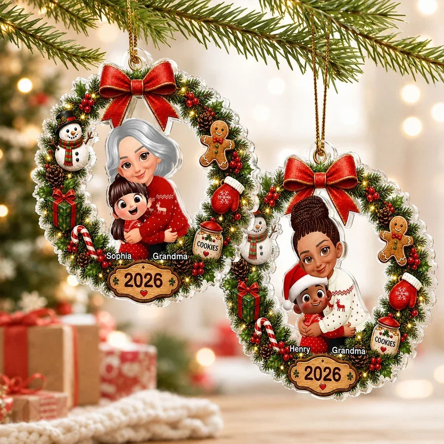 Personalized Acrylic Ornament Christmas Gift for Grandma