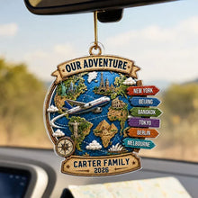 Load image into Gallery viewer, Personalized Acrylic Travel Ornament Gift for Family Couple
