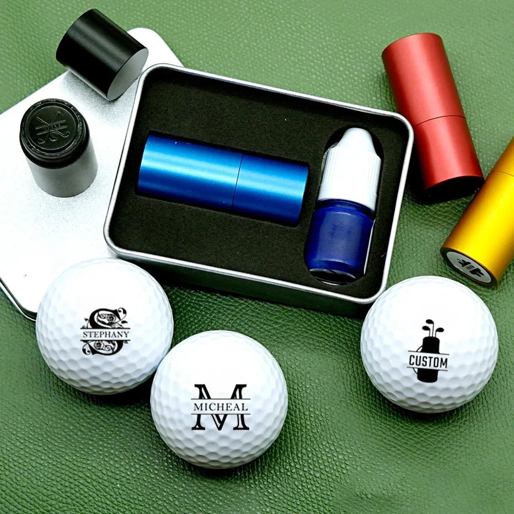 Personalized Golf Ball Stamp Custom Name Unique Gift for Dad