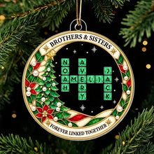 Load image into Gallery viewer, Personalized Acrylic Sibling Ornament Holiday Gift for Christmas
