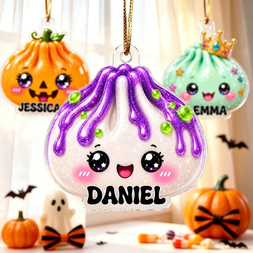 Personalized Halloween Dumpling Acrylic Ornament Gift for Kids