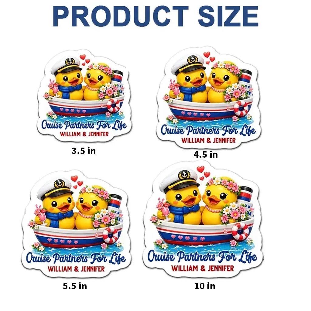 Personalized Acrylic Magnet Cute Nautical Duck Gift for Couple