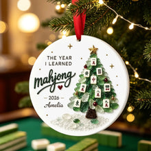 Load image into Gallery viewer, Personalized Ceramic Mahjong Ornament Custom Gift for Friends &amp; Family
