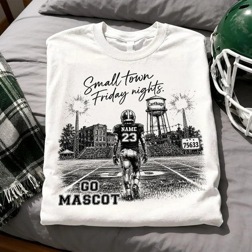 Personalized Classic Tee Hometown Football Gift for Fans