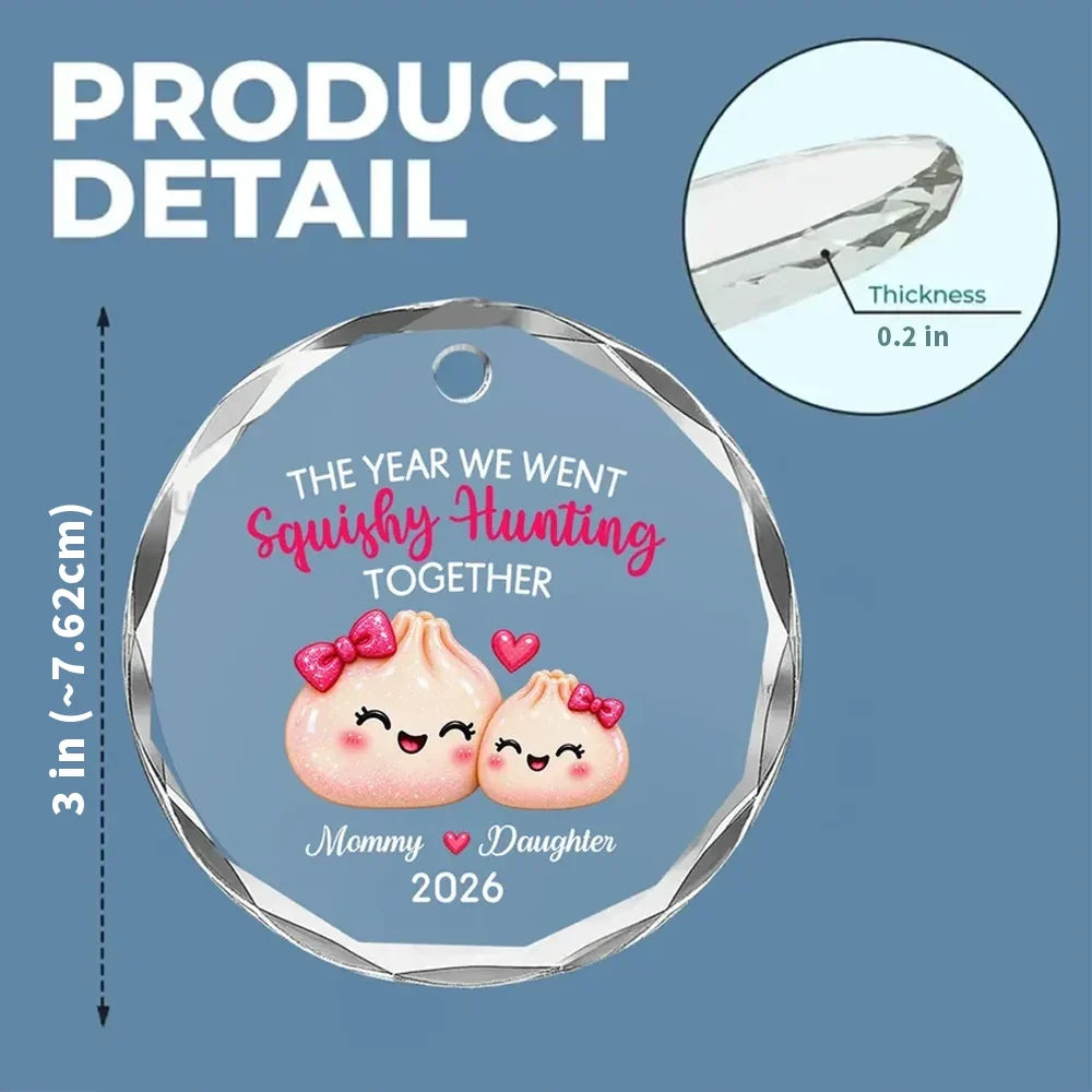 Personalized Crystal Ornament Cute Mommy Daughter Gift for Christmas