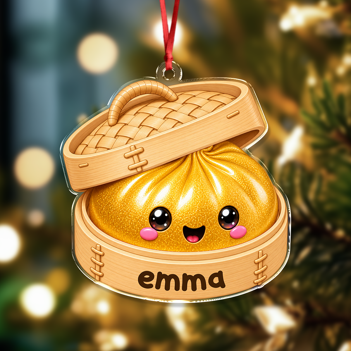Personalized Acrylic Dim Sum Ornament Gift for Family & Friends