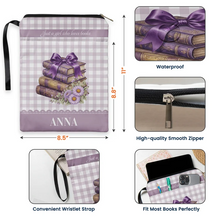 Load image into Gallery viewer, Personalized Cotton Canvas Book Sleeve Gift for Readers

