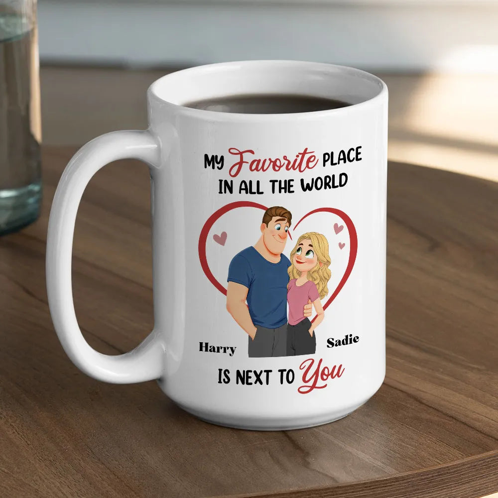 Personalized Couple Mug for Loved Ones with Heart Design - Romantic Gift Cup MagicInPrints