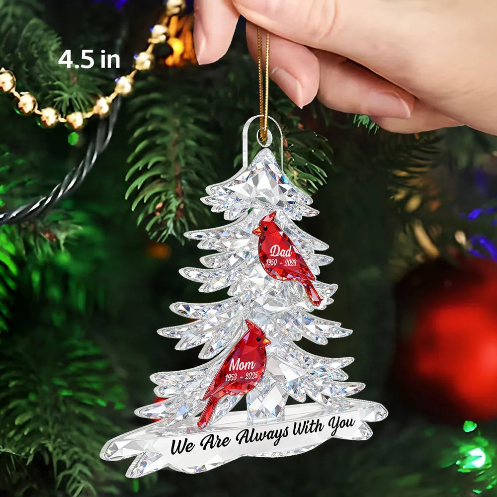 Personalized Memorial Crystal Ornament for Family - Christmas Tree Keepsake Ornament MagicInPrints