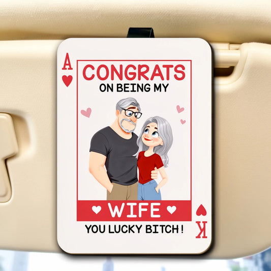 Personalized Car Hanging Sign for Wife - Funny Anniversary Gift Car Hanger MagicInPrints