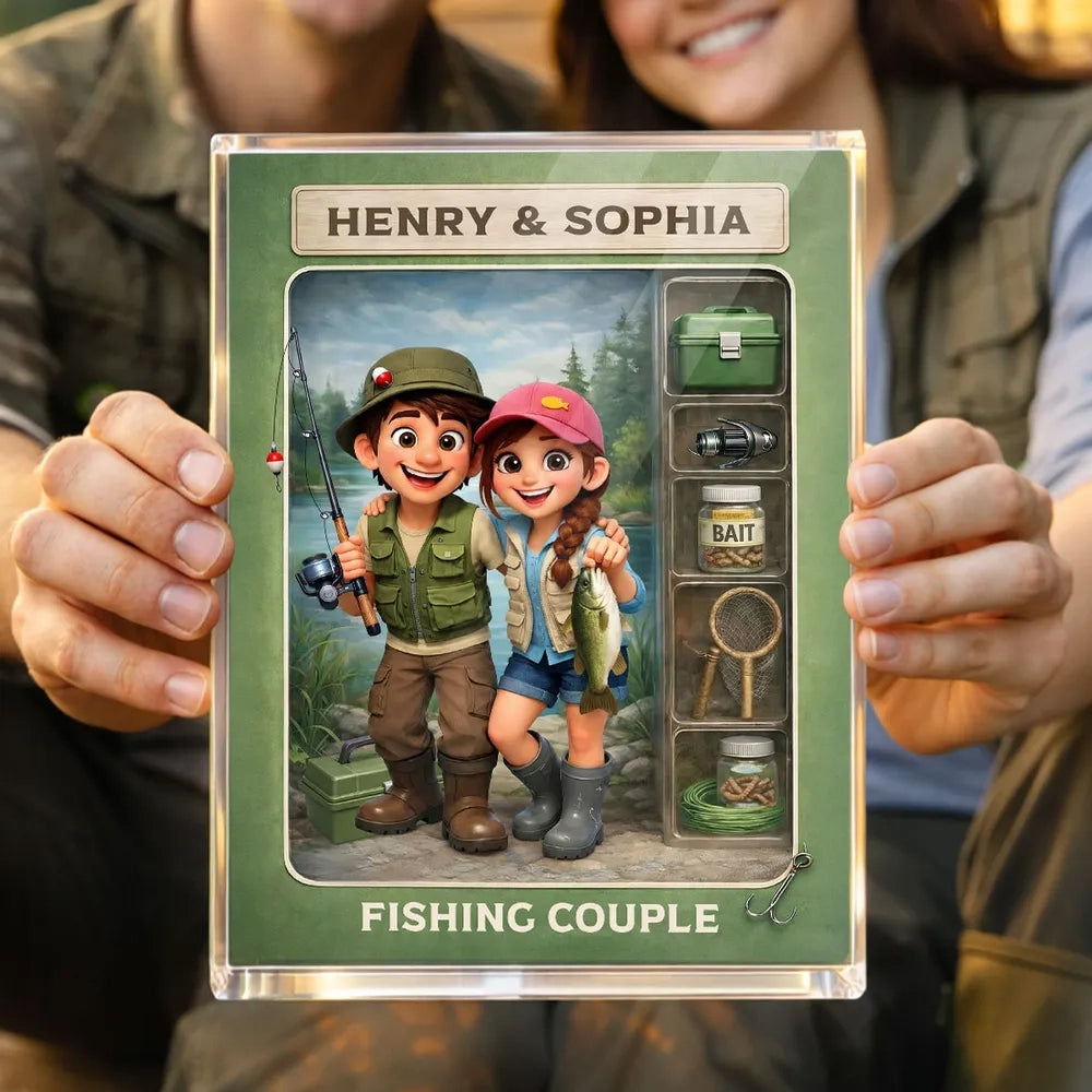 Personalized Fishing Couple Plaque for Couples - Perfect Gift for Fishing Enthusiasts Plaque MagicInPrints