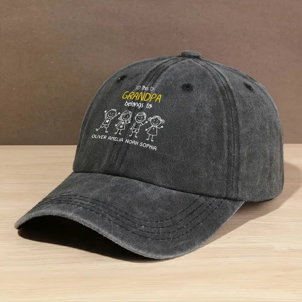 Custom Grandpa Cap for Family - Personalized Gift for Grandparents Hat MagicInPrints