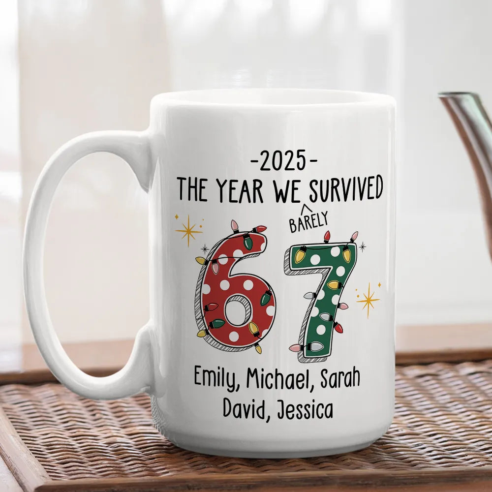 Personalized Christmas Mug for Family - 2025 Survival Year Gift Cup MagicInPrints