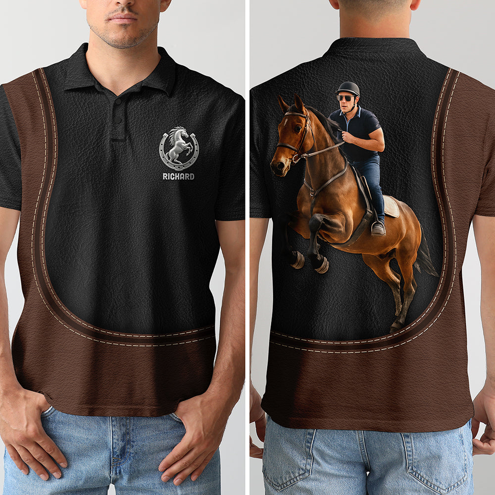 Horse Lover 3D Polo Shirt - Custom Photo Gifts For Horse Riders Polo Shirts MagicInPrints