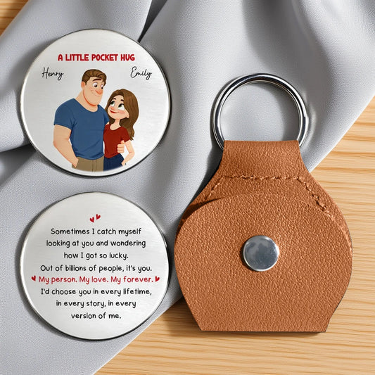 Personalized Pocket Hug Keychain for Couples - Sentimental Gift for Loved Ones Keychain MagicInPrints