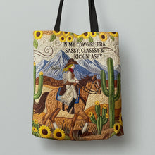 Load image into Gallery viewer, Sassy, Classy &amp; Kickin&#39; Ashy - Wild Cowgirl Aesthetic Tote Bag Tote Bag MagicInPrints
