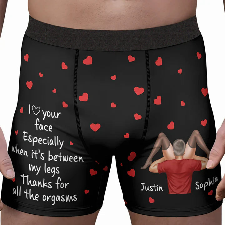 Personalized Men's Boxer Briefs Romantic Gift - Valentine's Day Underwear MagicInPrints