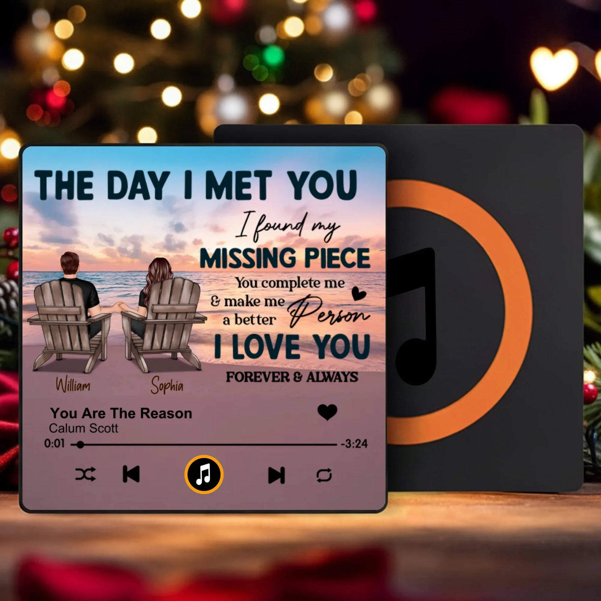 Personalized Music Plaque for Couples - Romantic Gift for Anniversaries Fridge Magnet MagicInPrints