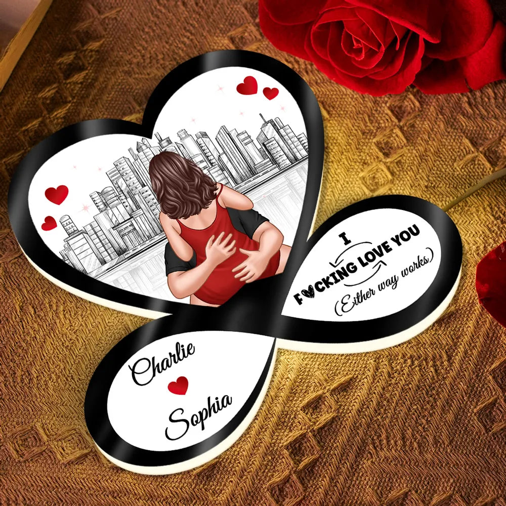 Personalized Heart-Shaped LED Lamp for Couples - Romantic Home Decor Gift Plaque MagicInPrints