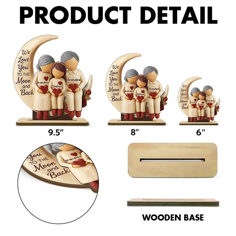 Personalized Family Figurine for Grandparents - Heartfelt Gift for Holidays Plaque MagicInPrints