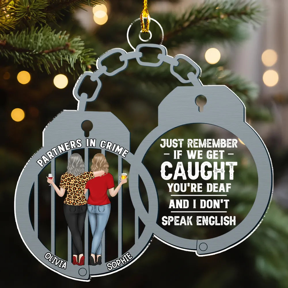 Personalized Friends Ornament - Partners in Crime Humor Gift Ornament MagicInPrints
