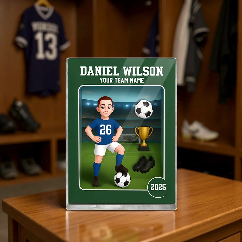 Personalized Soccer Player Acrylic Plaque for Kids - Custom Team Gift Plaque MagicInPrints