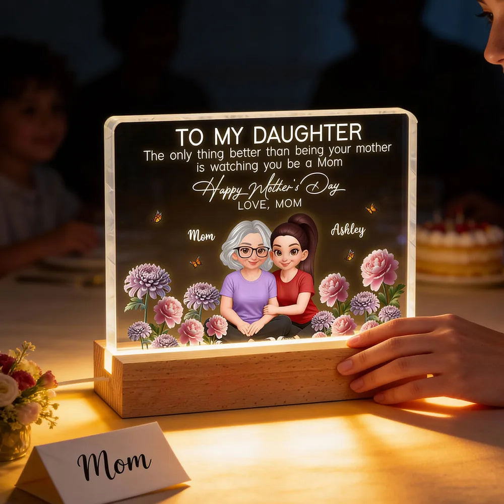 Personalized Acrylic Plaque for Daughter - Heartfelt Mother's Day Gift Plaque MagicInPrints