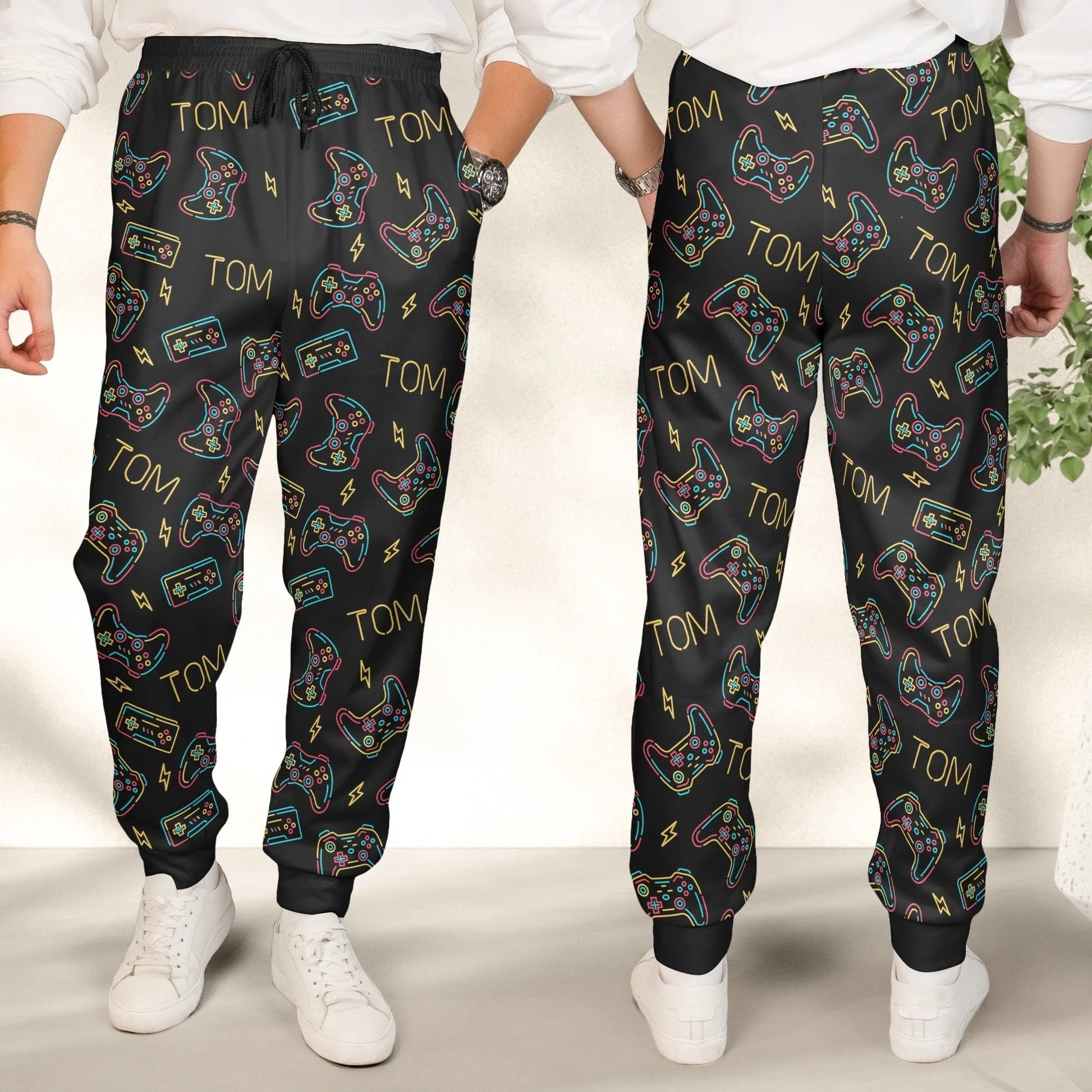Custom Gamer Jogger Pants for Teens with Joyful Controller Design - Casual Wear Pants MagicInPrints
