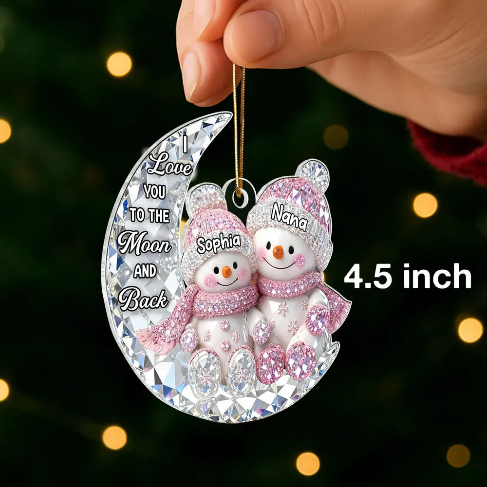 Personalized Snowman Family Ornament for Christmas - Heartfelt Holiday Gift Ornament MagicInPrints