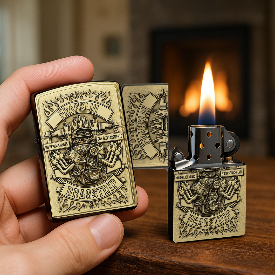 Ignite Passion: Drag Racing Engine Lighter - Personalized Gift for Hot Rod Lovers Lighter MagicInPrints