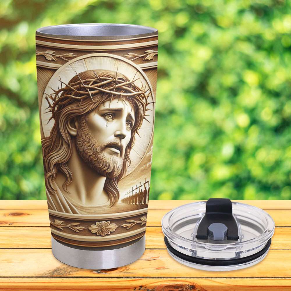 Personalized Jesus Tumbler - Meaningful Christian Gift Tumbler Cup PopCulturePrints