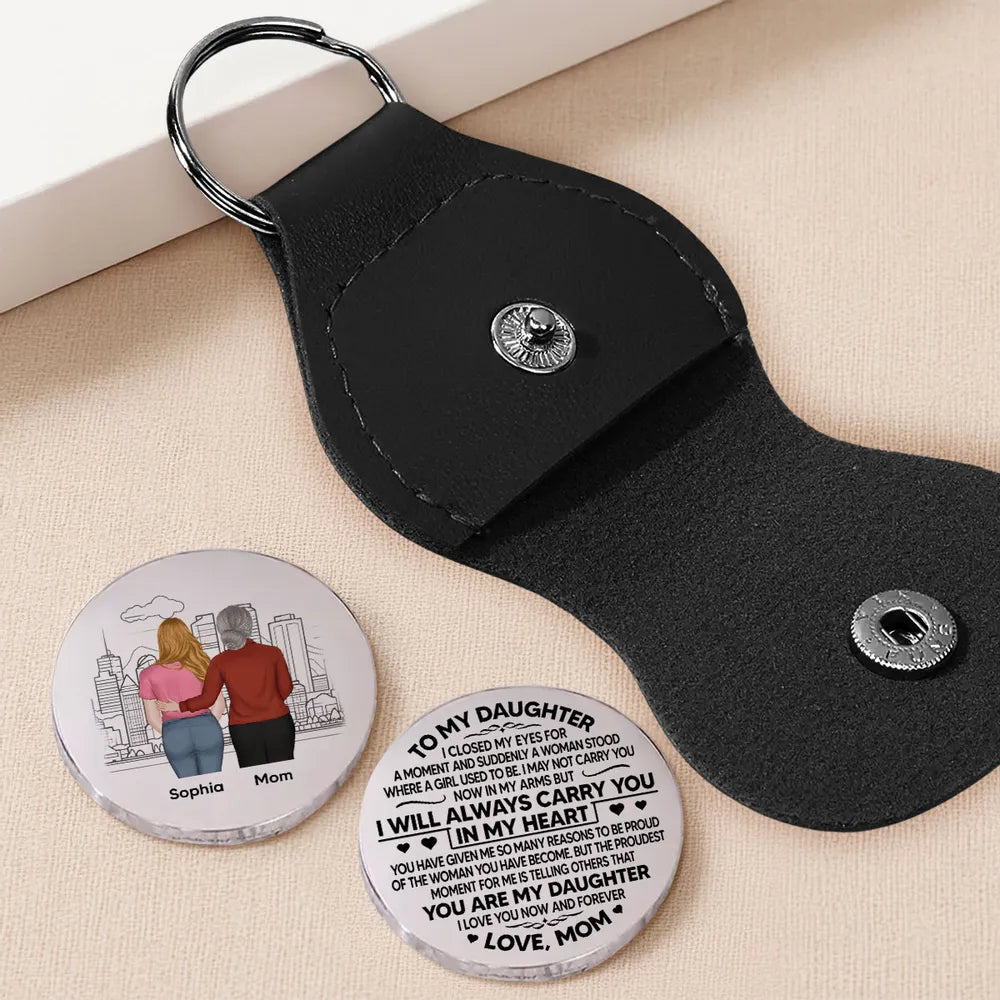 Personalized Leather Keychain for Daughter - Sentimental Gift from Mom Keychain MagicInPrints