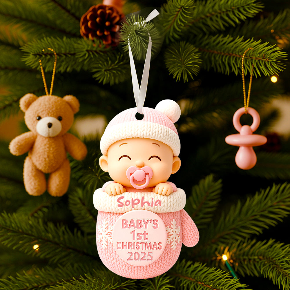 Celebrate Baby's First Christmas with a Personalized Ornament - Custom Gift for Kids Ornament MagicInPrints