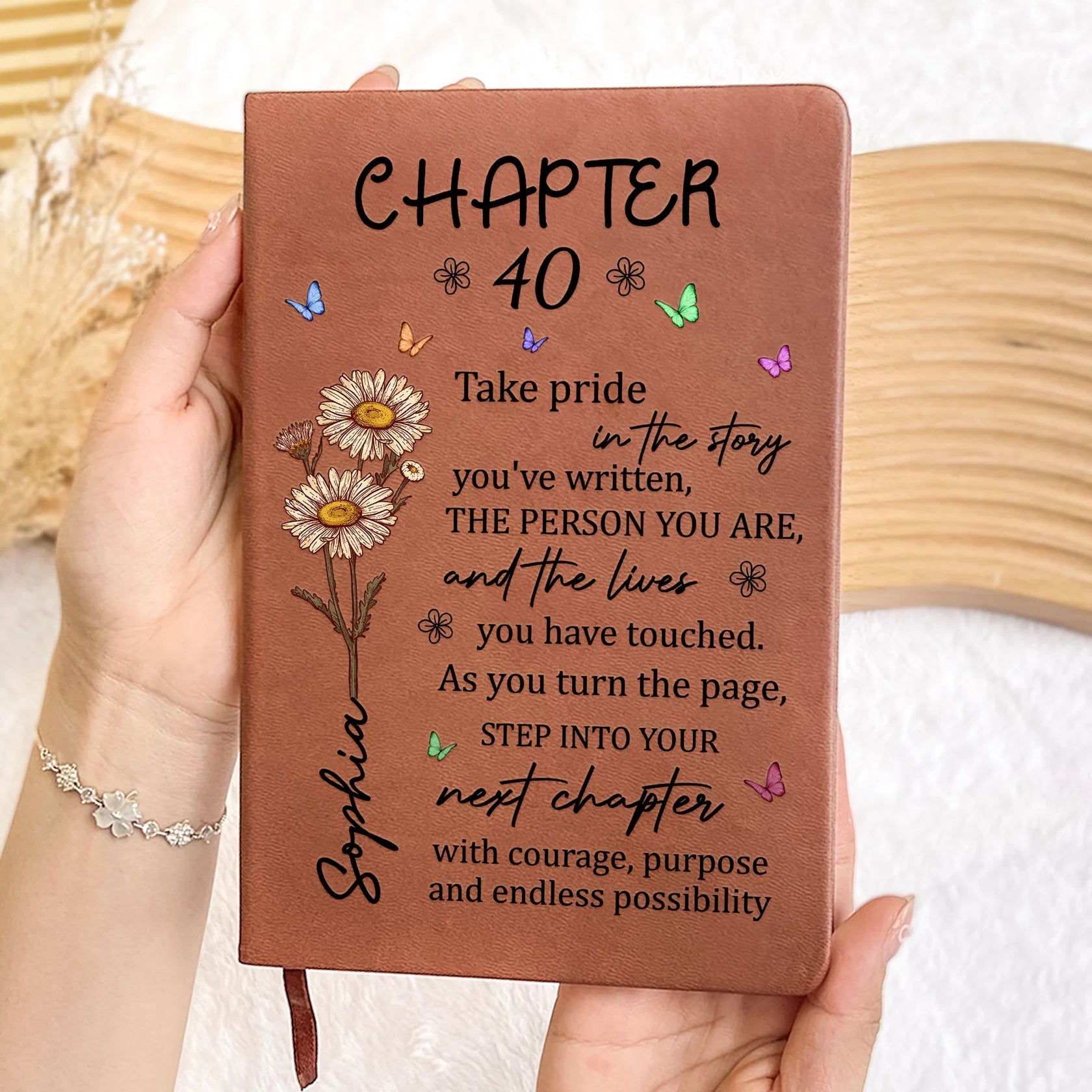 Personalized Leather Journal for Women - Inspirational 40th Birthday Gift Stationery MagicInPrints