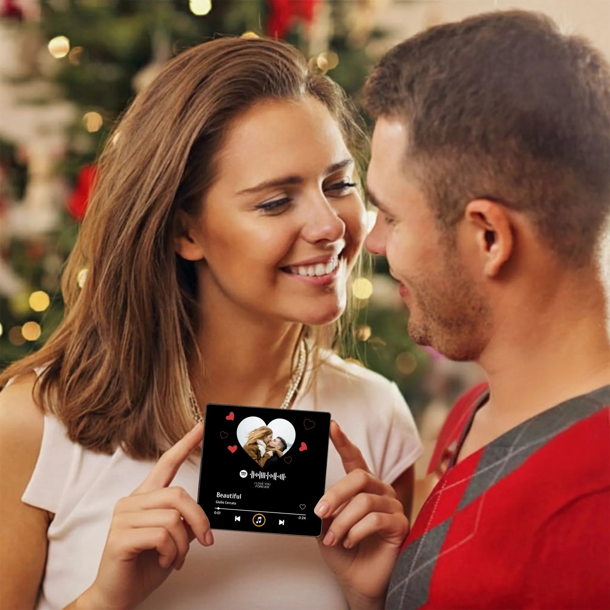 Custom Spotify Music Plaque for Couples - Romantic Gift for Christmas Fridge Magnet MagicInPrints