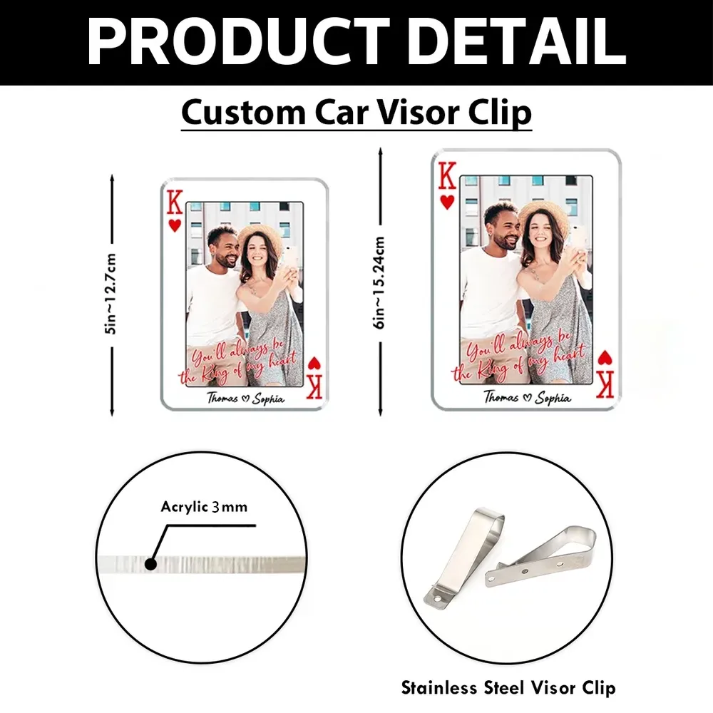 Personalized Photo Car Air Freshener for Couples - Romantic Gift Car Hanger MagicInPrints