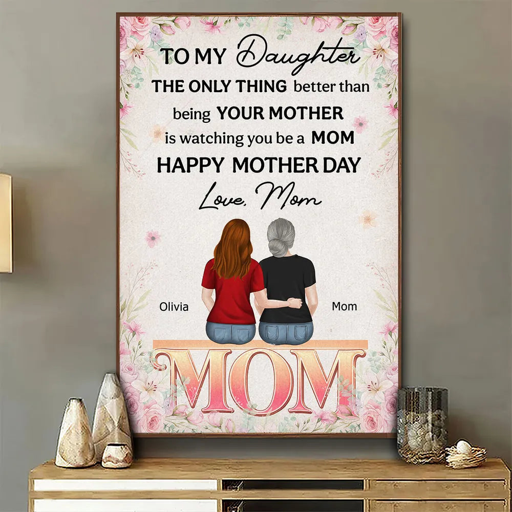 Personalized Mother-Daughter Wall Art for Mother's Day - Sentimental Gift Poster or Canvas MagicInPrints