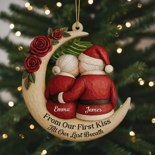 Personalized Couple Christmas Ornament - Romantic Holiday Keepsake Ornament MagicInPrints