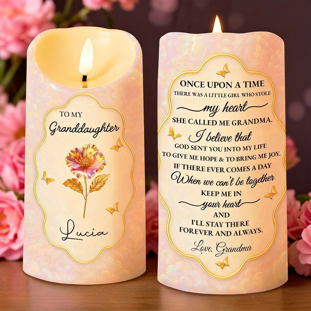 Personalized LED Candle for Granddaughter - Sentimental Gift from Grandma Lamp MagicInPrints