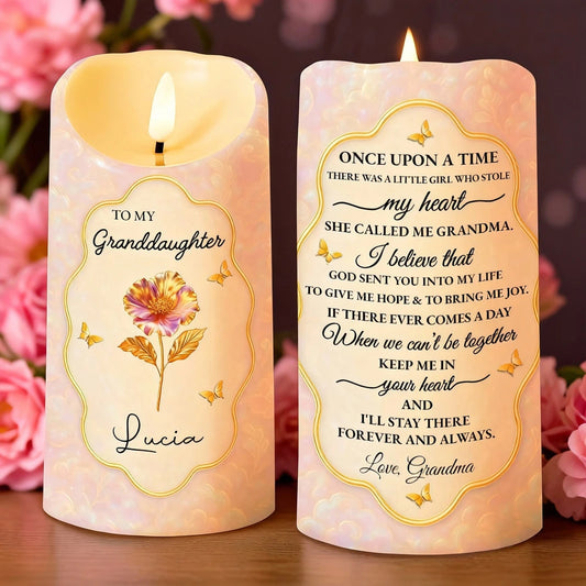 Personalized LED Candle for Granddaughter - Sentimental Gift from Grandma Lamp MagicInPrints