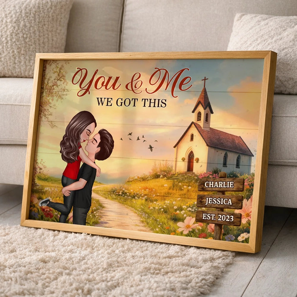 Personalized Romantic Couple Art Print for Home Decor - Anniversary Gift Poster or Canvas MagicInPrints