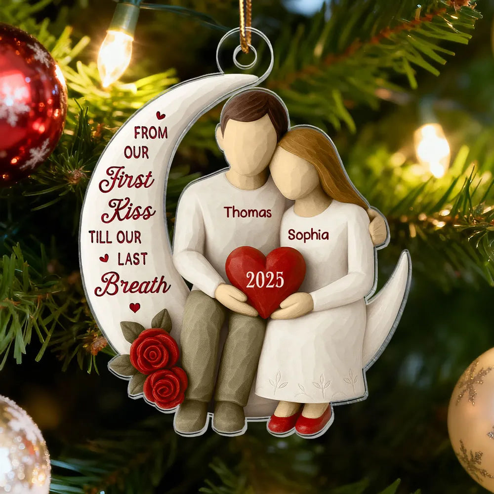 Personalized Couple Ornament for Christmas - Romantic Keepsake Gift Ornament MagicInPrints