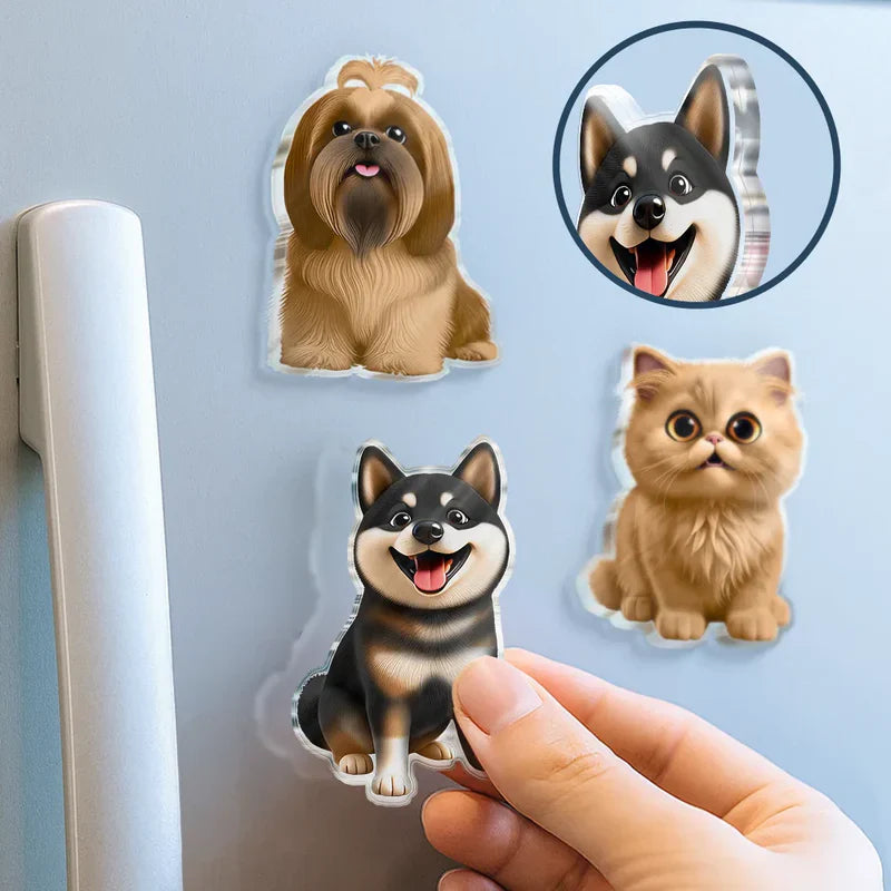 Custom Pet Fridge Magnets for Pet Lovers - Personalized Home Decor Fridge Magnet MagicInPrints