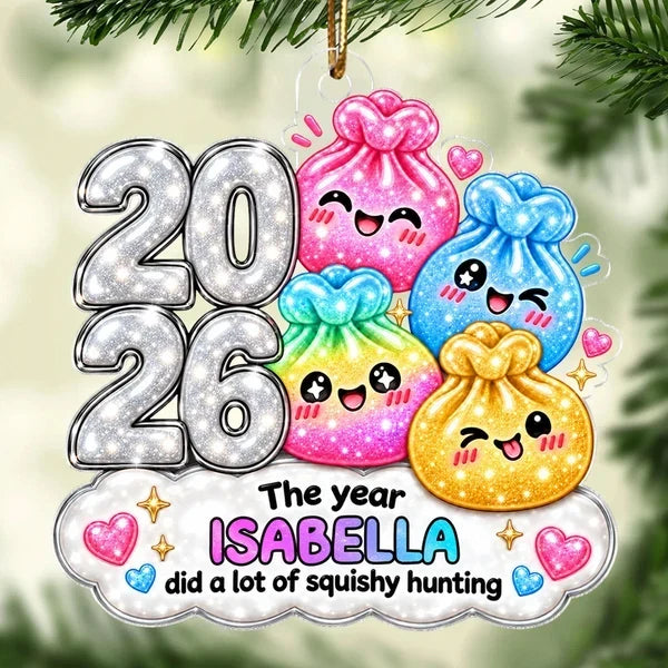 Personalized Acrylic Christmas Ornament Kids Squishy Gift